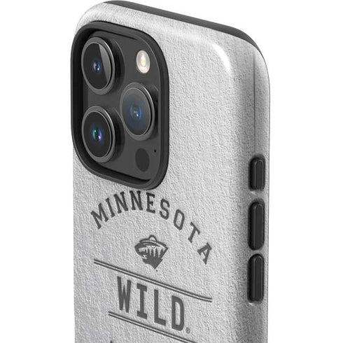 NHL Minnesota Wild Black Text iPhone 16 Pro Impact Case